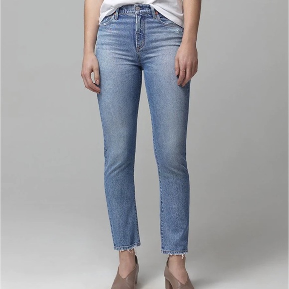 CITIZENS OF HUMANITY HARLOW ANKLE MID RISE SLIM FIT IN CHIT CHAT - Picture 2 of 10